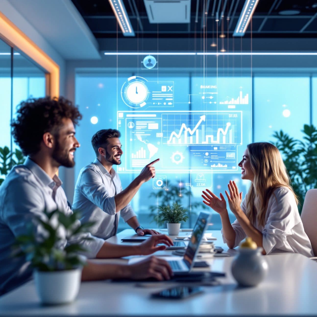 Ilustração: equipe analisando indicadores